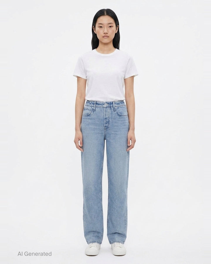 Miramar Wide Leg Pull-On Jeans | rag & bone | Club21 - front