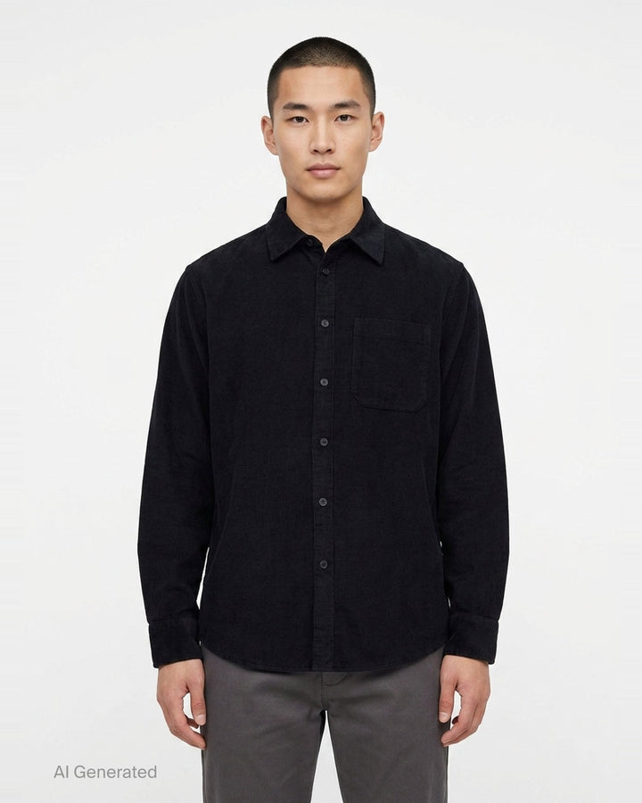 Relaxed Long Sleeve Corduroy Shirt | rag & bone | Club21 - front