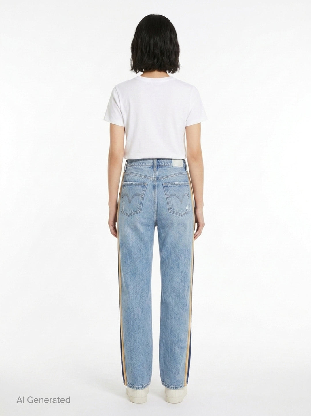 Side Stripe Wide Leg Jeans | rag & bone | Club21 - back