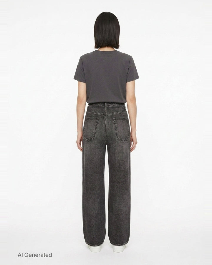 Side Stripe Wide Leg Jeans | rag & bone | Club21 - back