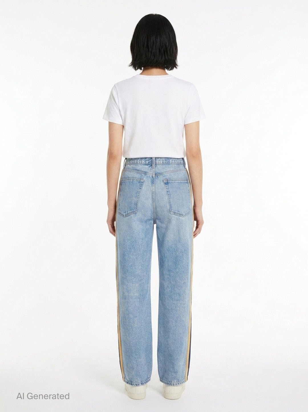 Side Stripe Wide Leg Jeans | rag & bone | Club21 - back