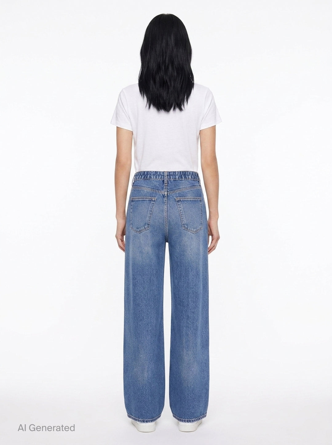 Side Stripe Wide Leg Jeans | rag & bone | Club21 - back