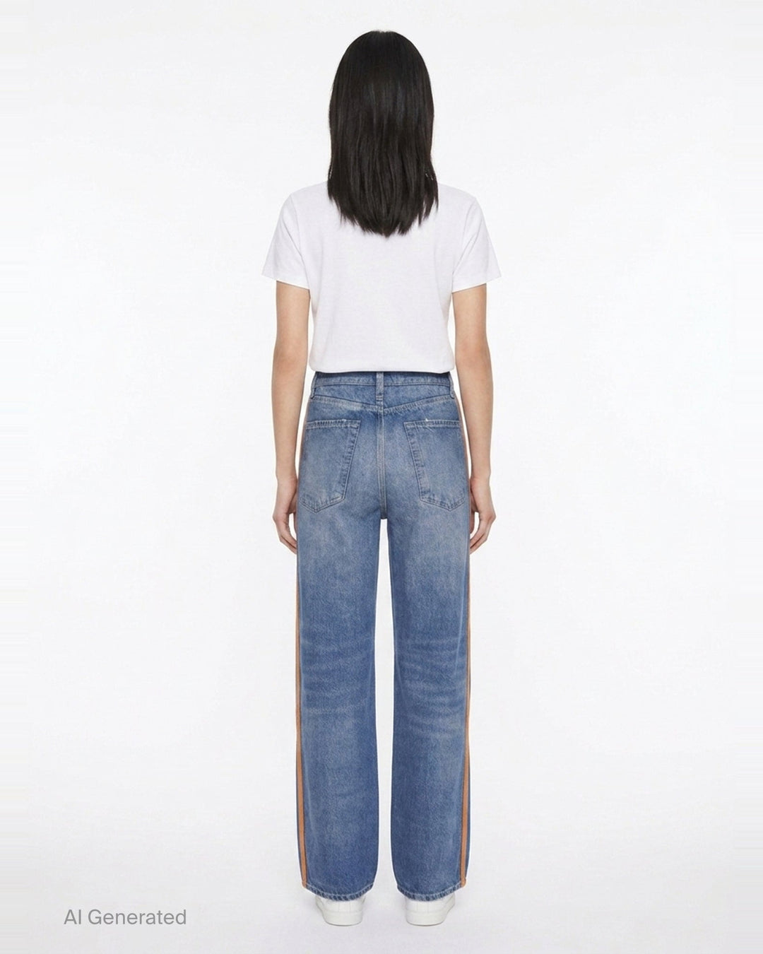 Side Stripe Wide Leg Jeans | rag & bone | Club21 - back