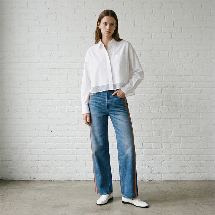 Side Stripe Wide Leg Jeans | rag & bone | Club21 - lifestyle