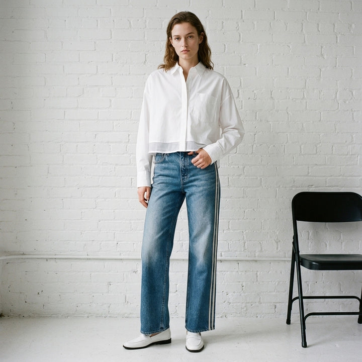 Side Stripe Wide Leg Jeans | rag & bone | Club21 - lifestyle