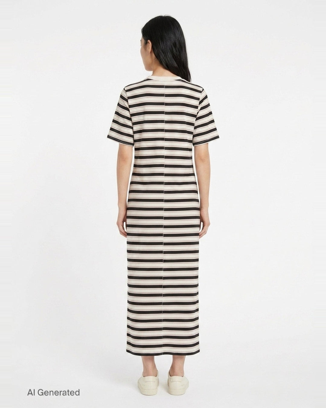 Slub Stripe Midi Dress | rag & bone | Club21 - back