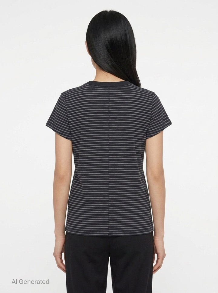 Slub Stripe Tee | rag & bone | Club21 - back