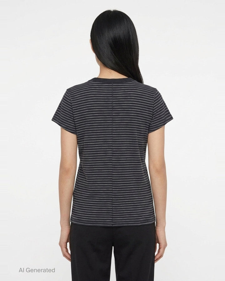 Slub Stripe Tee | rag & bone | Club21 - back