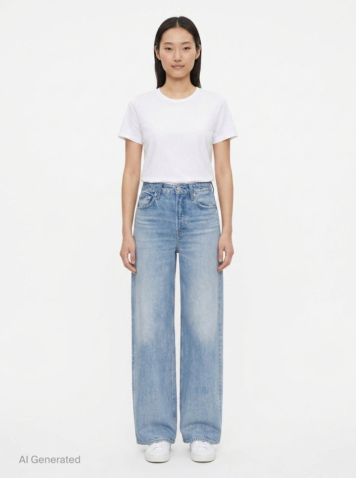 Sofie Wide-Leg Jeans | rag & bone | Club21 - front