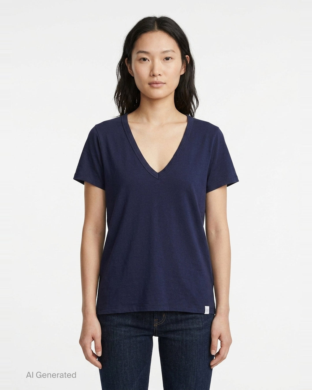 The Slub V-Neck Tee | rag & bone | Club21 - front