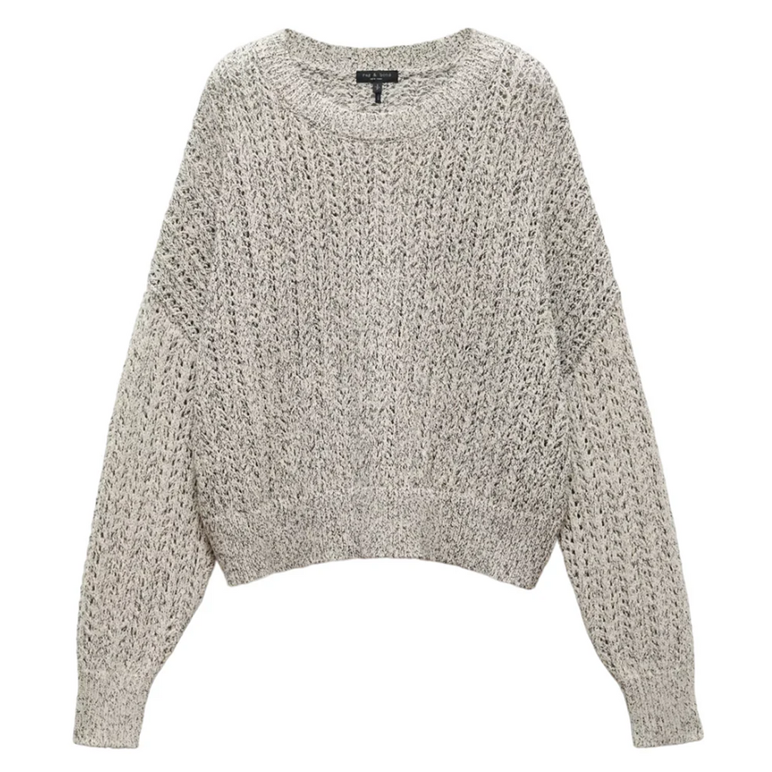 Edie Open Stitch Crew Neck Cardigan
