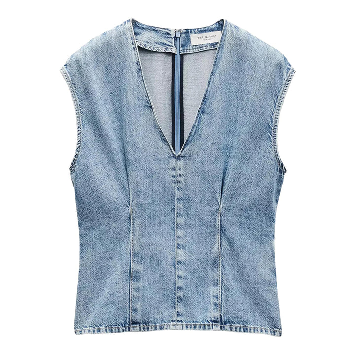Club21 - rag & bone - Ava Denim Top - DENIM TOPS - Blue