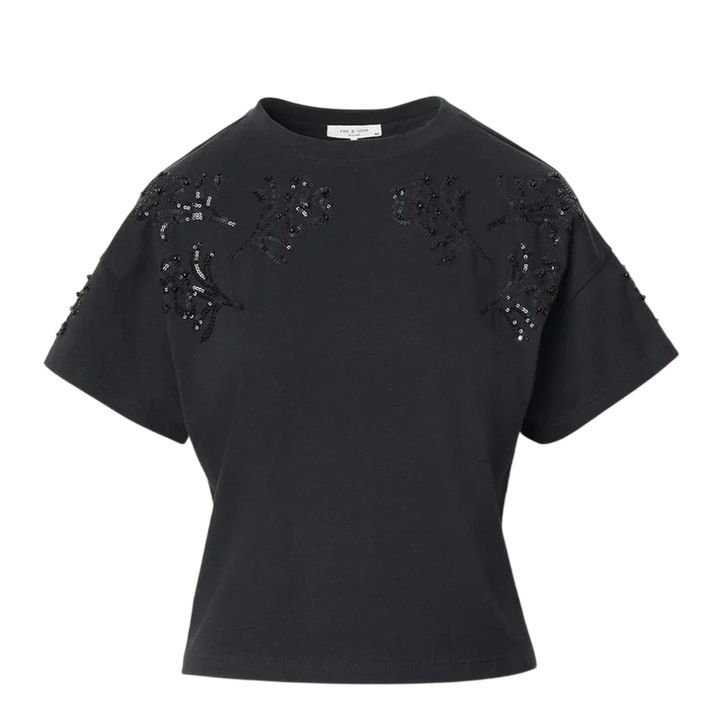 Beaded Floral Kelly Boxy Tee