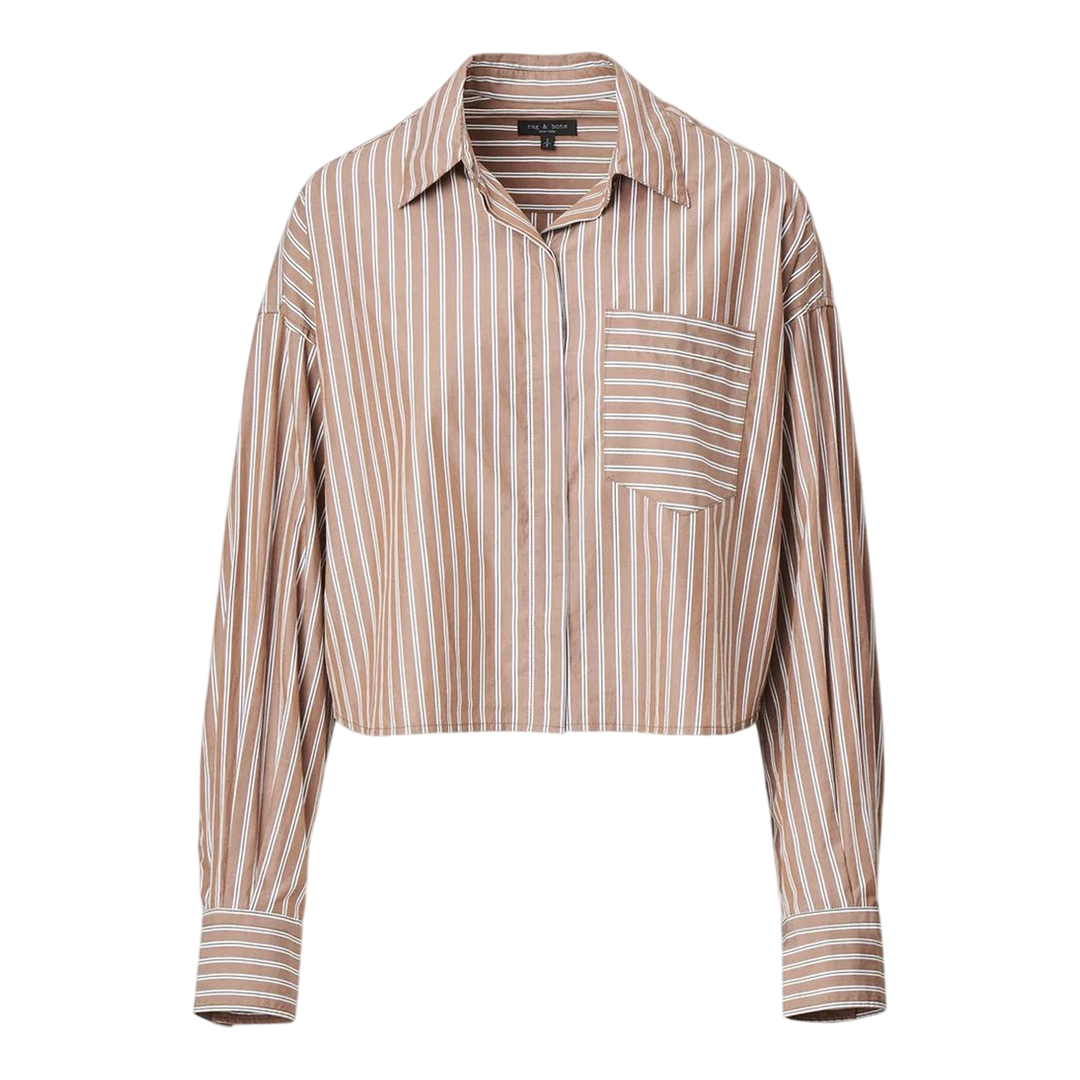 Marin Cropped Striped Shirt