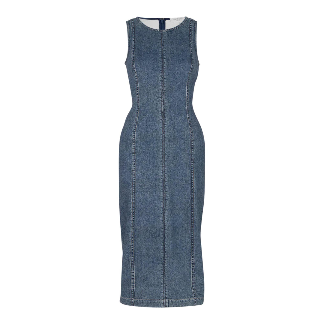 Club21 - rag & bone - Miramar Ponte Olivia Midi Dress - WOVEN DRESSES - Blue