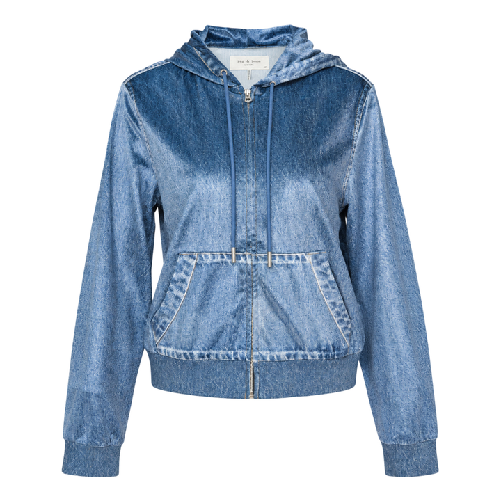 Miramar Velvet Zip Hoodie