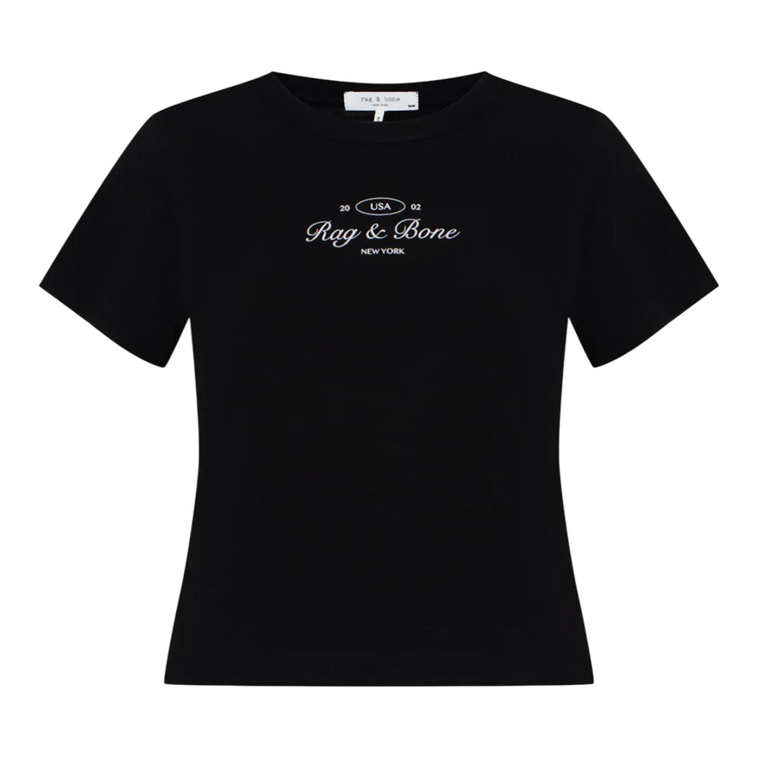 Club21 - rag & bone - Script Baby Tee - TEES - Black