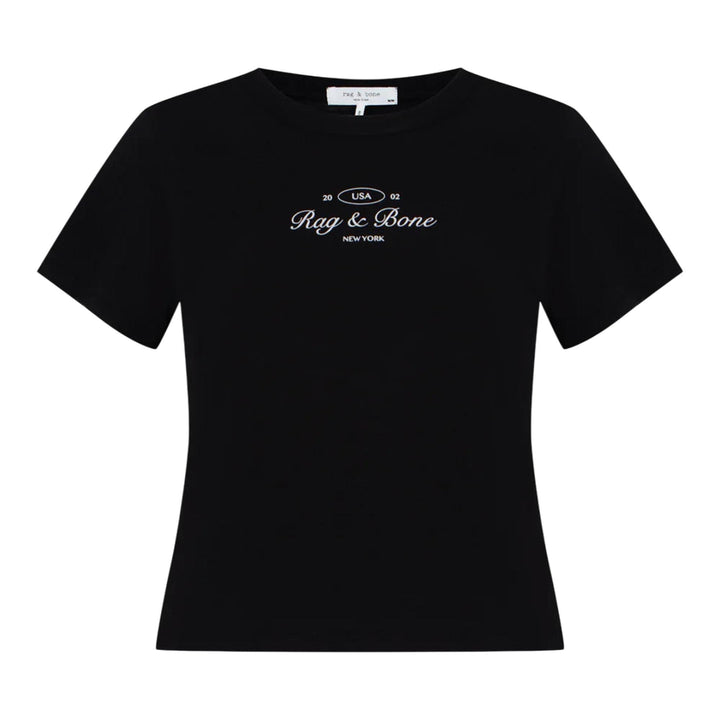 Club21 - rag & bone - Script Baby Tee - TEES - Black