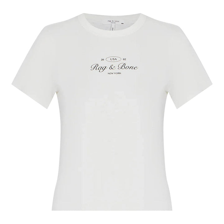 Club21 - rag & bone - Script Baby Tee - TEES - White