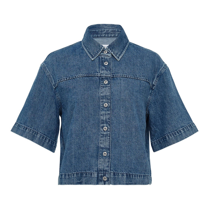 Club21 - rag & bone - Ultra Featherweight Stevie Top - WOVEN TOPS - Denim