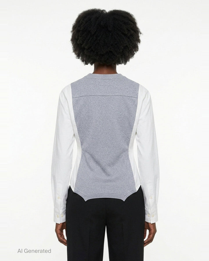 Backward Shirring Knit Top | Re;Code | Club21 - back