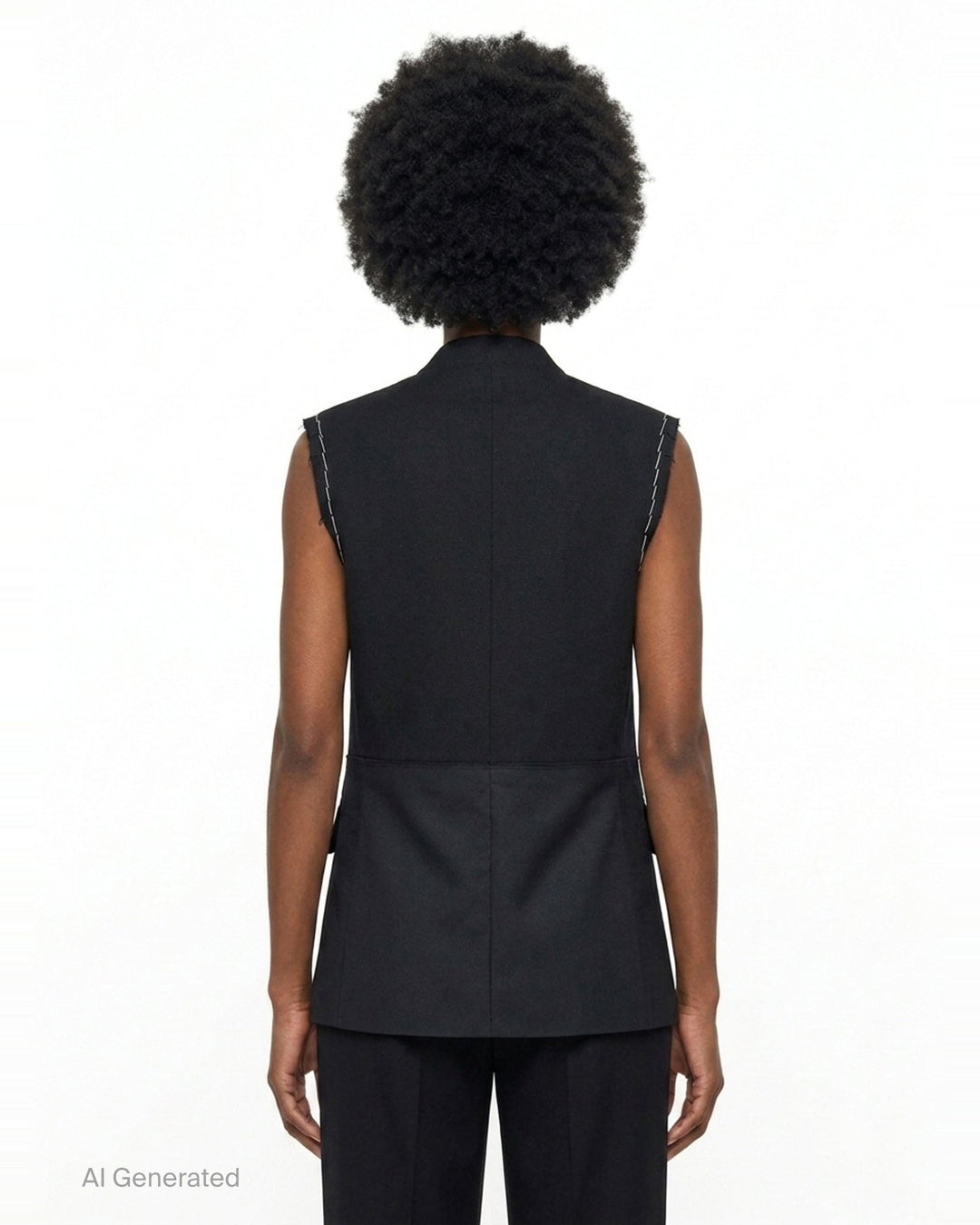 Layered Raw-Edged Vest | Re;Code | Club21 - back