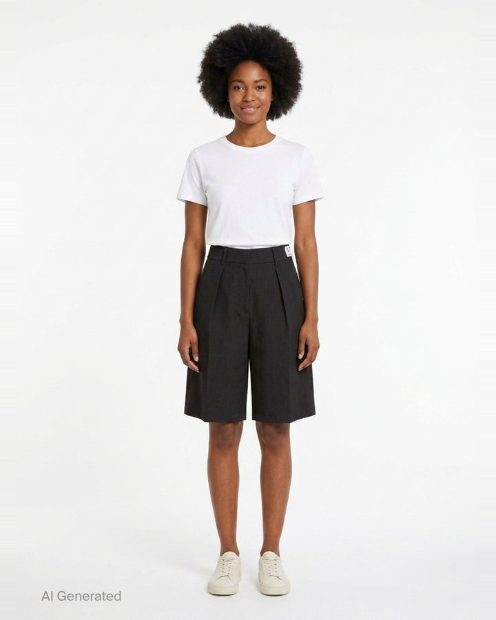 Pleated Tailored Shorts | RE;CODE | Club21 - front