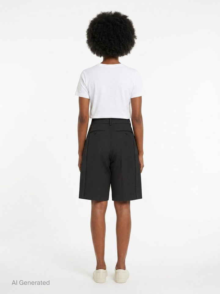Pleated Tailored Shorts | RE;CODE | Club21 - back