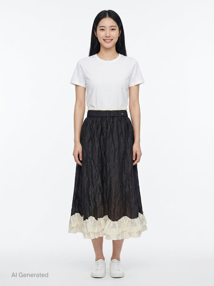 A-Line Skirt With Stretch Waist | Renli Su | Club21 - front