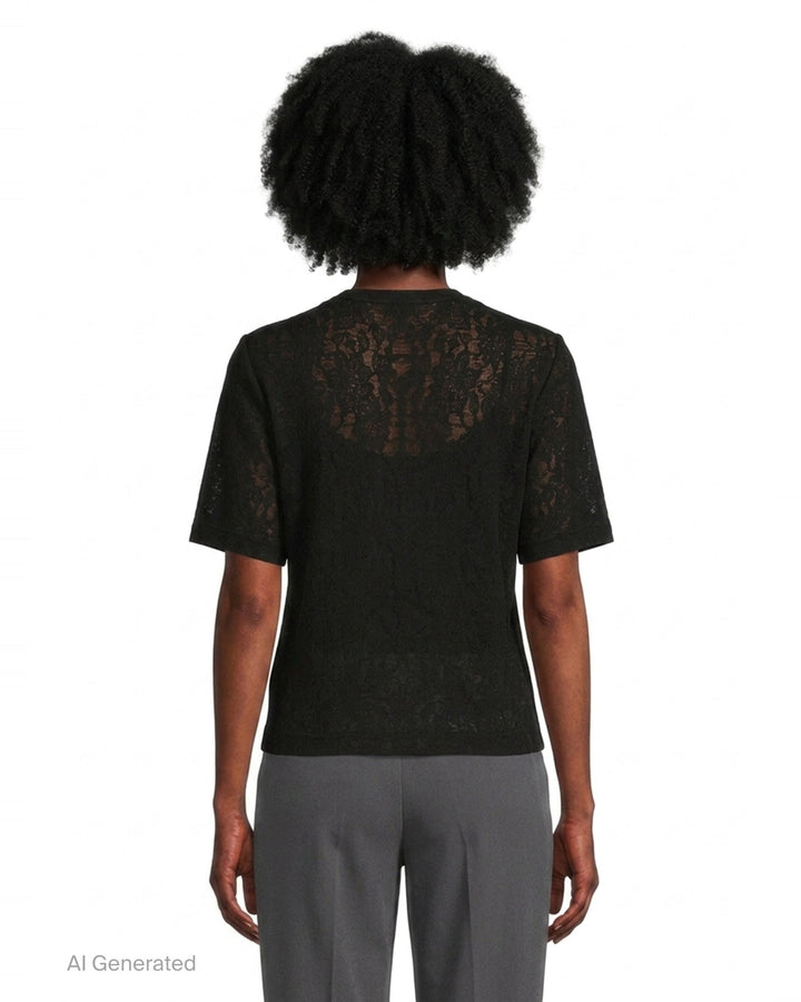 Bow Detail Short Sleeve Tee | Renli Su | Club21 - back