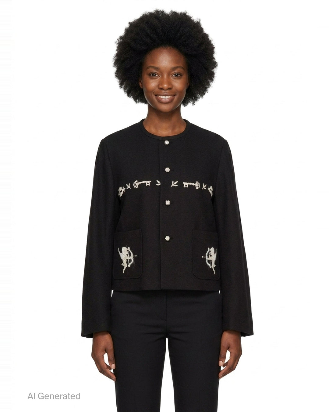 Embroidered Crewneck Jacket | Renli Su | Club21 - front