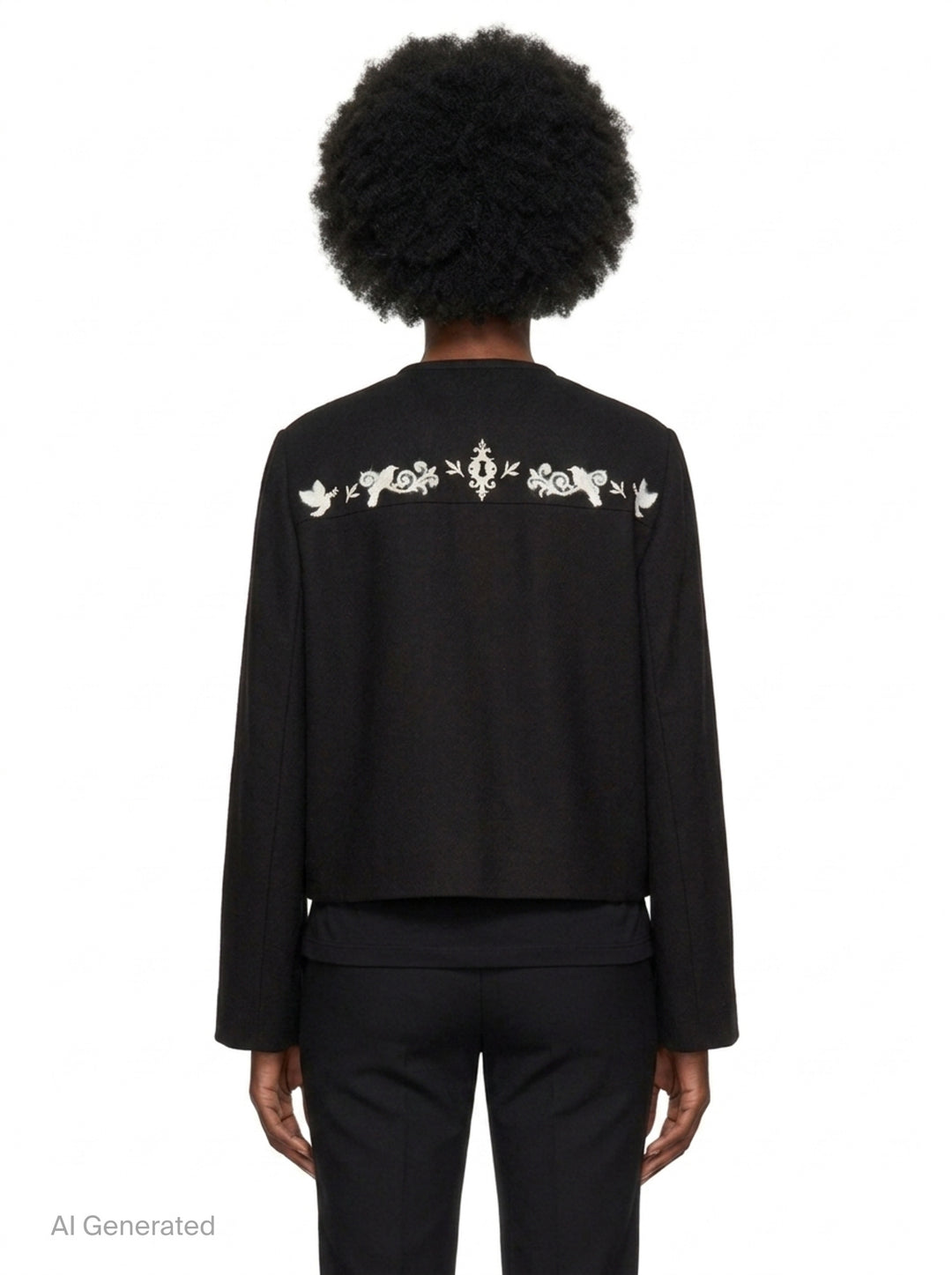 Embroidered Crewneck Jacket | Renli Su | Club21 - back