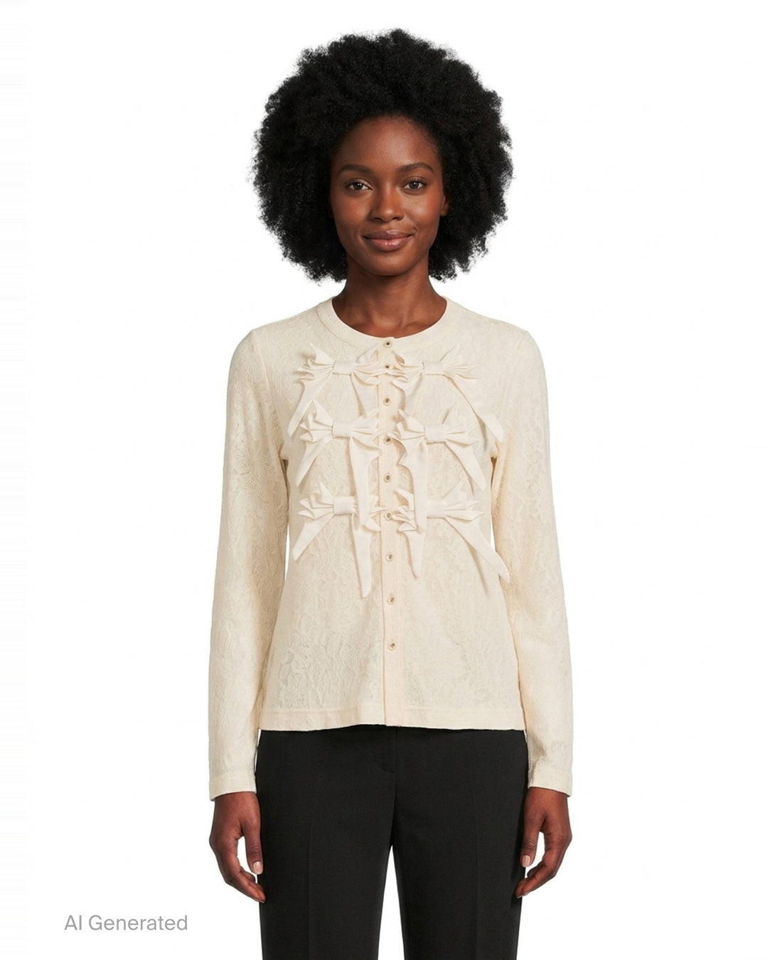 Long Sleeve Bow Cardigan | Renli Su | Club21 - front