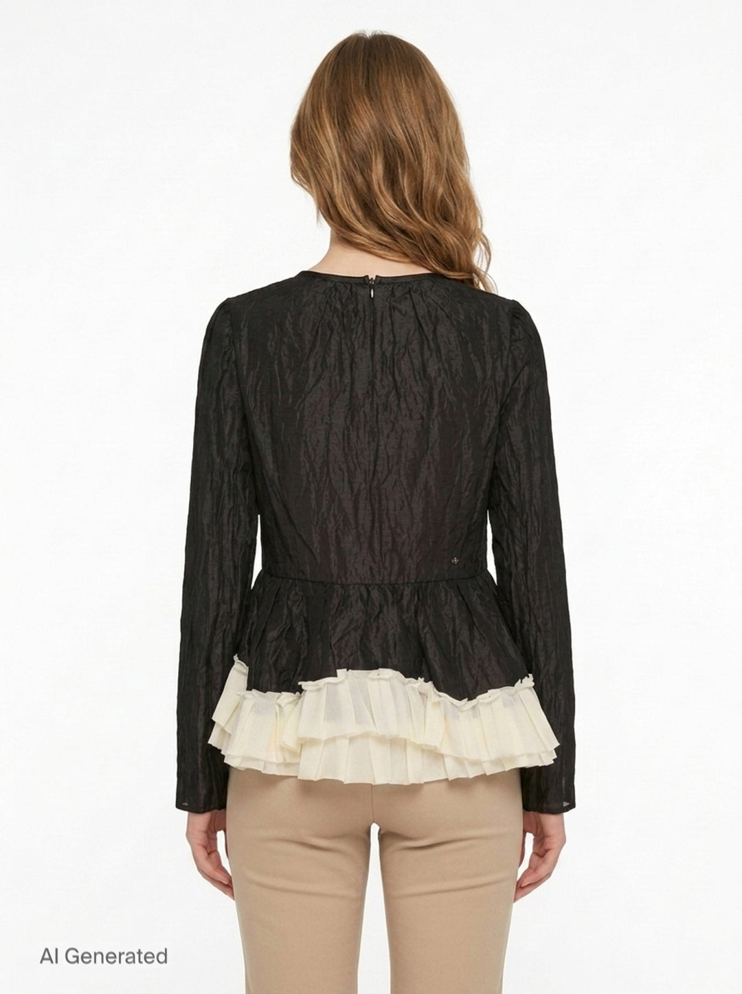 Long Sleeve Peplum Blouse | Renli Su | Club21 - back