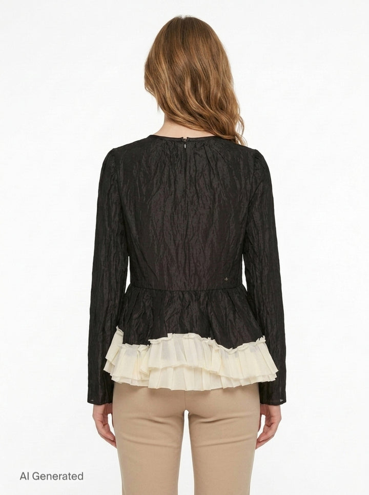 Long Sleeve Peplum Blouse | Renli Su | Club21 - back