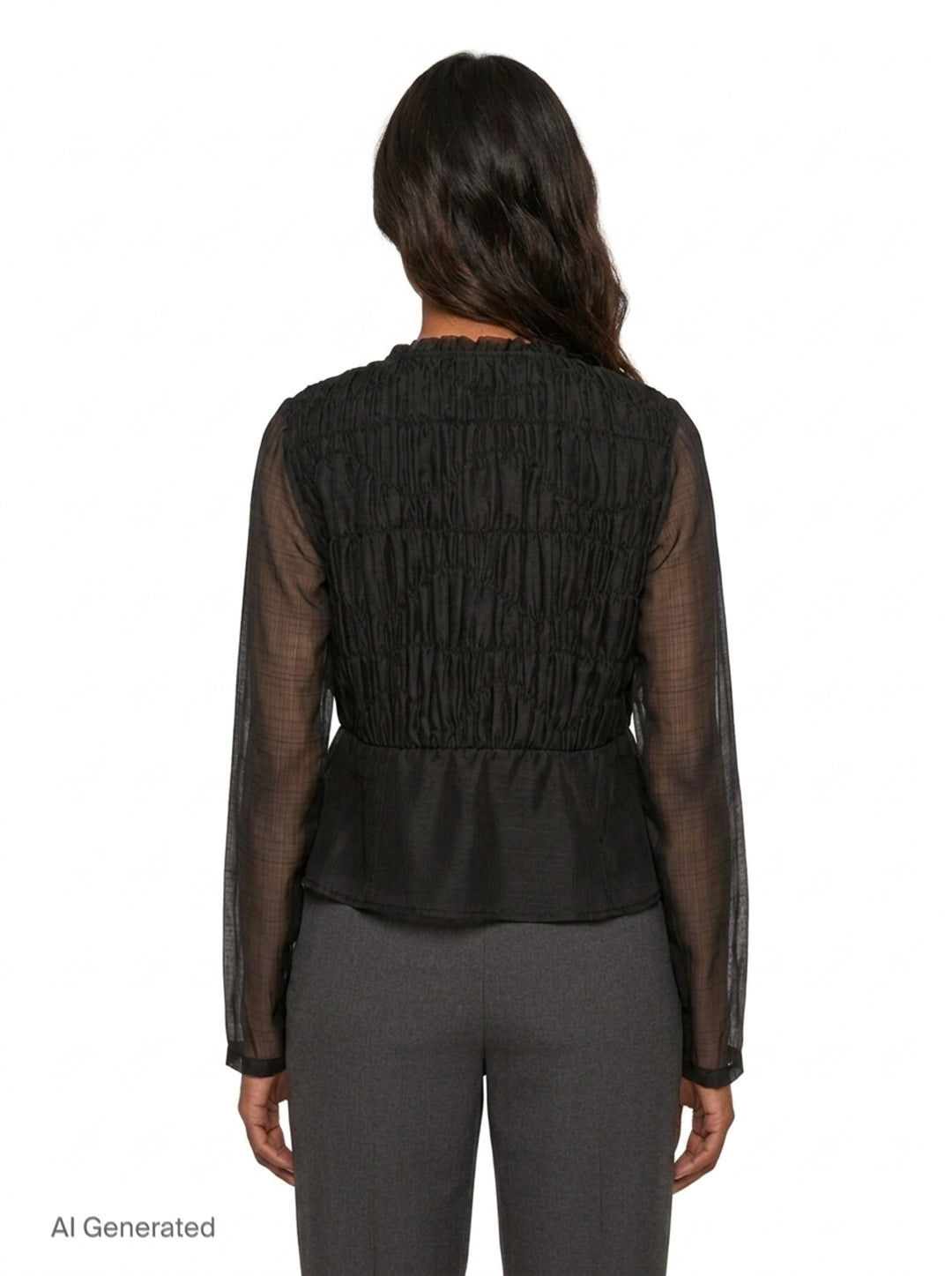 Silk Long Sleeve Blouse | Renli Su | Club21 - back