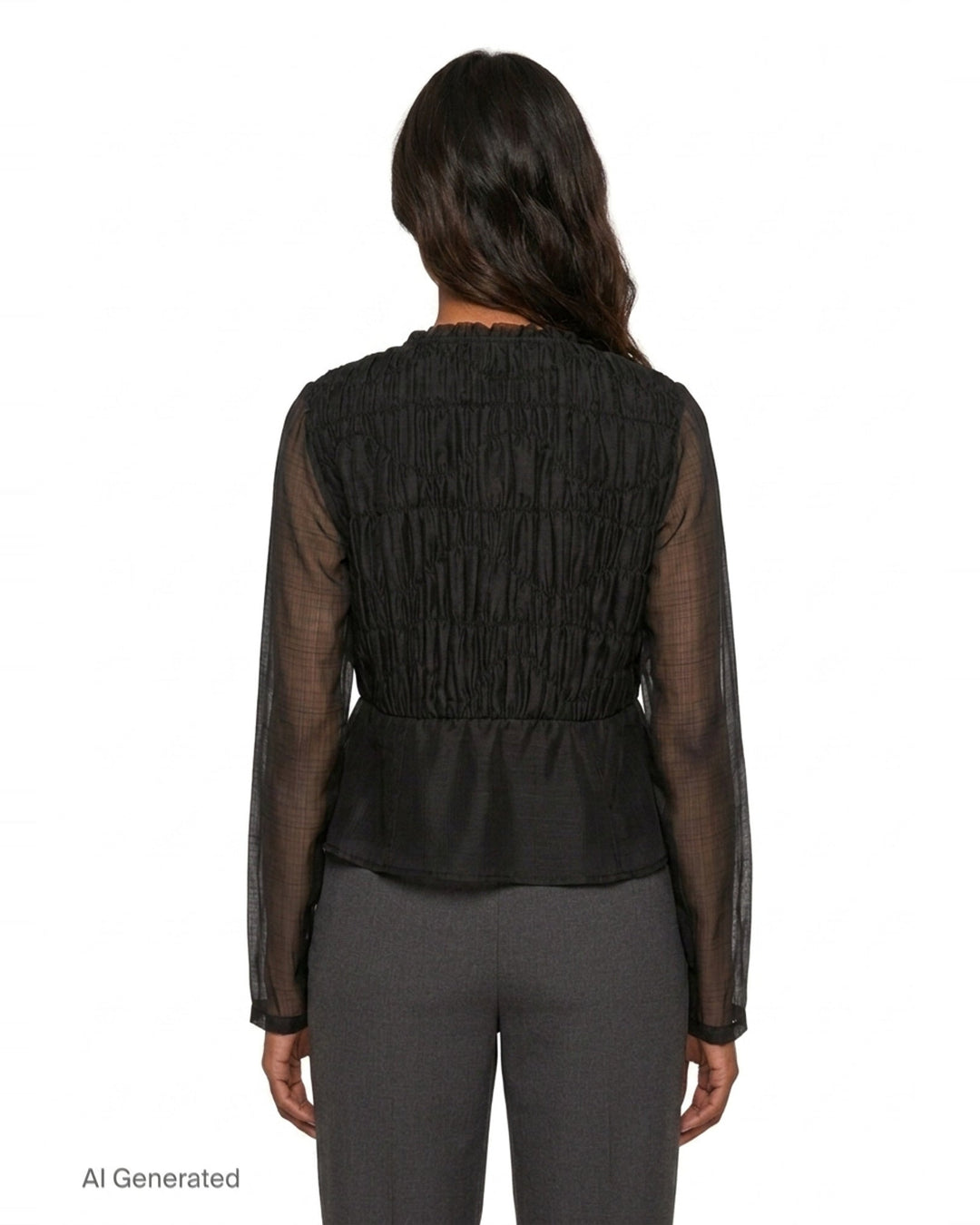 Silk Long Sleeve Blouse | Renli Su | Club21 - back
