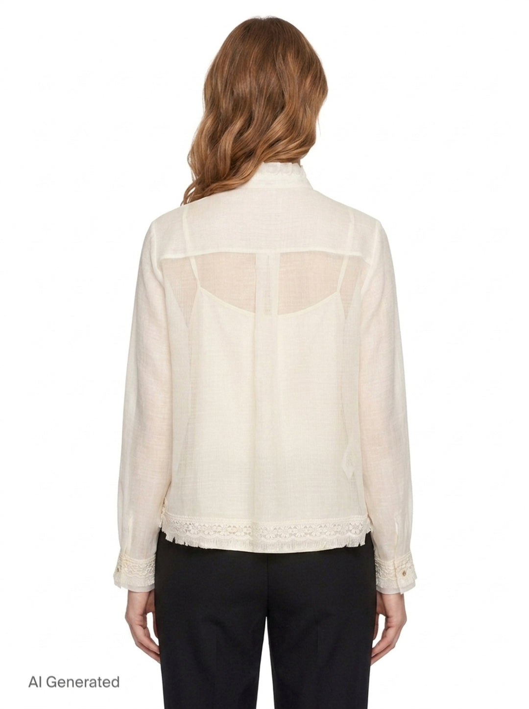 Silk Sheer Long Sleeve Shirt | Renli Su | Club21 - back
