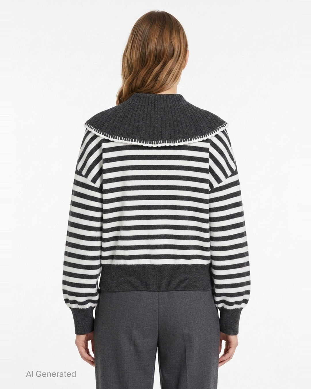 Striped Long Sleeve Cardigan | Renli Su | Club21 - back