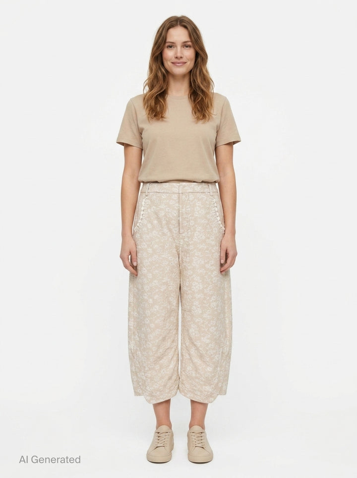Wide Leg Floral Trousers | Renli Su | Club21 - front