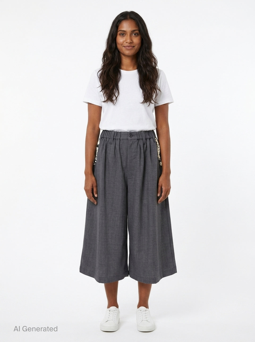 Wide Leg Stretch Trousers | Renli Su | Club21 - front
