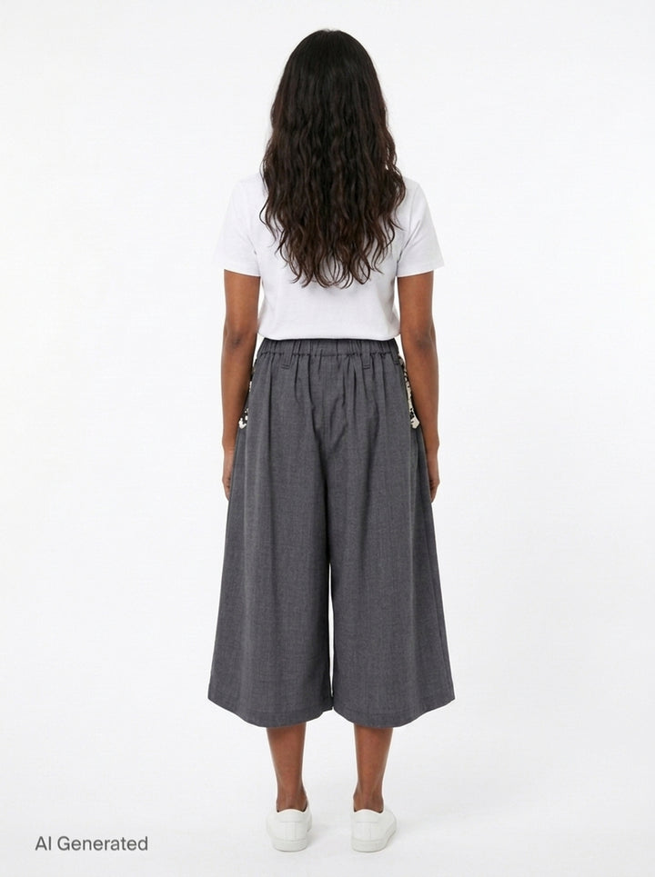 Wide Leg Stretch Trousers | Renli Su | Club21 - back