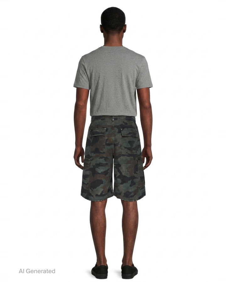Camo Cargo Shorts | Represent | Club21 - back