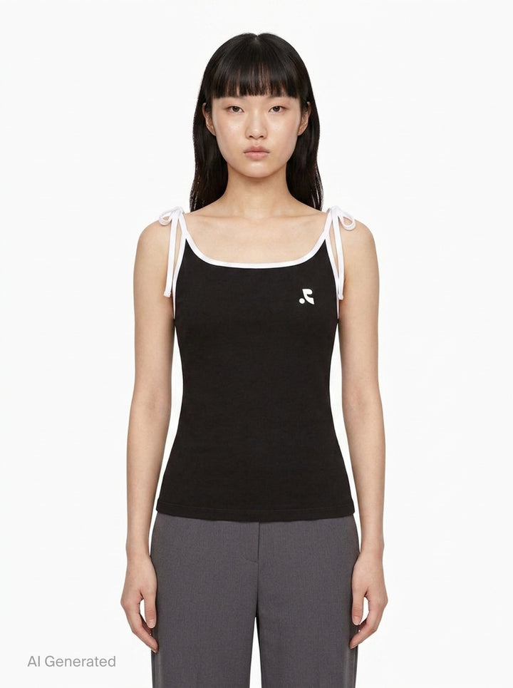 Back Tie Sleeveless Tank Top | Rest&Recreation | Club21 - front