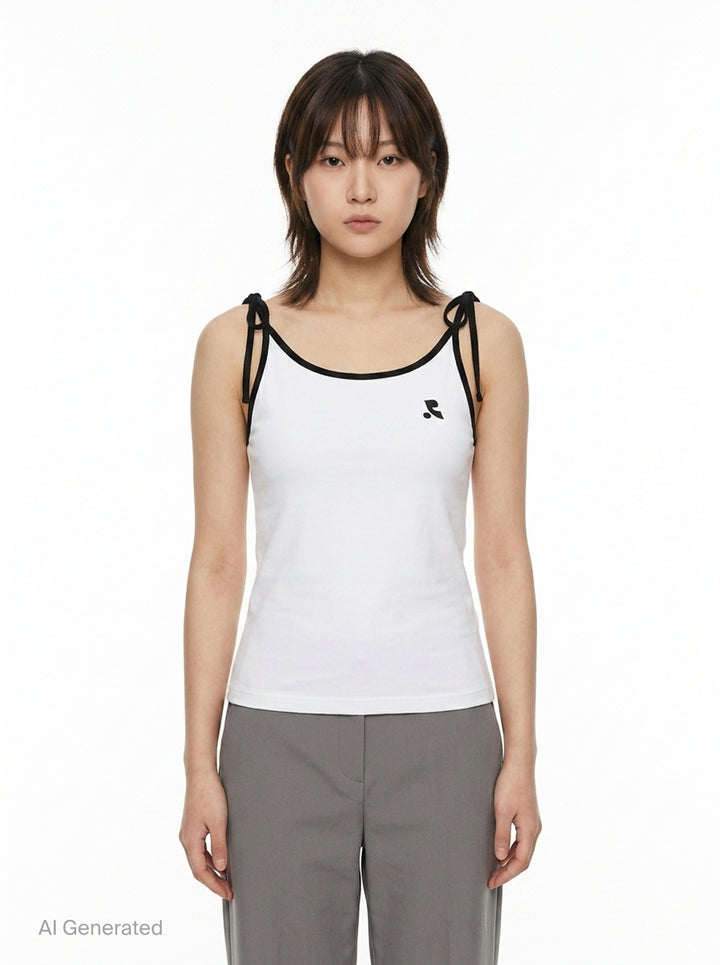 Bow Tie Shoulder Tank Top | Rest&Recreation | Club21 - front
