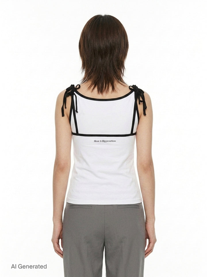 Bow Tie Shoulder Tank Top | Rest&Recreation | Club21 - back