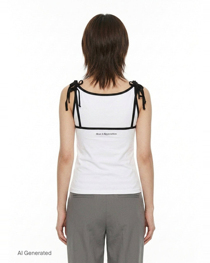 Bow Tie Shoulder Tank Top | Rest&Recreation | Club21 - back