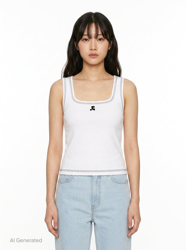 Coloration Stitch Sleeveless Tank | Rest&Recreation | Club21 - front