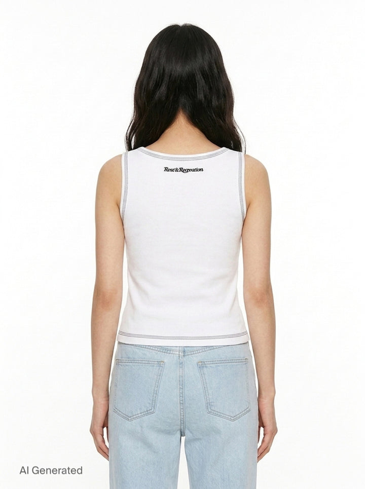 Coloration Stitch Sleeveless Tank | Rest&Recreation | Club21 - back