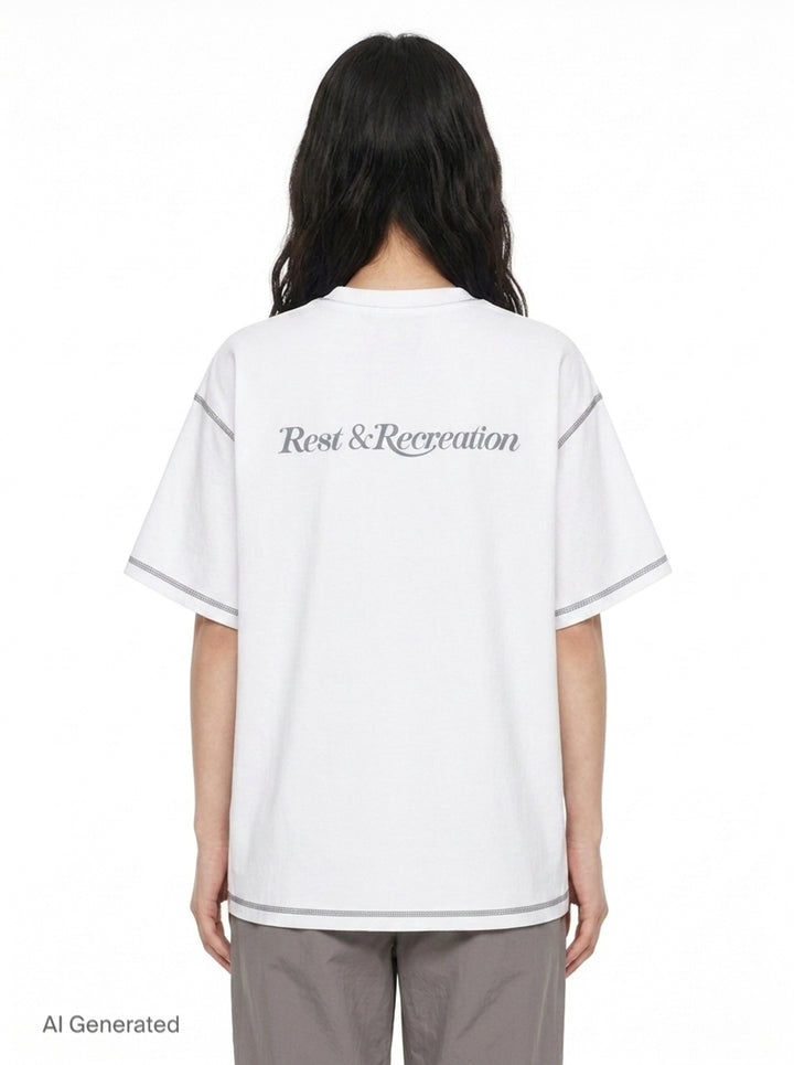 Double Logo Tee | Rest&Recreation | Club21 - back